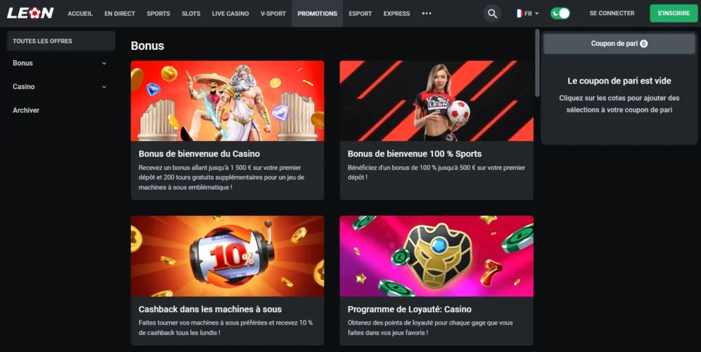 Aperçu de la promotion LeonBet